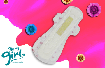 Different types sanitary pads with negative ions