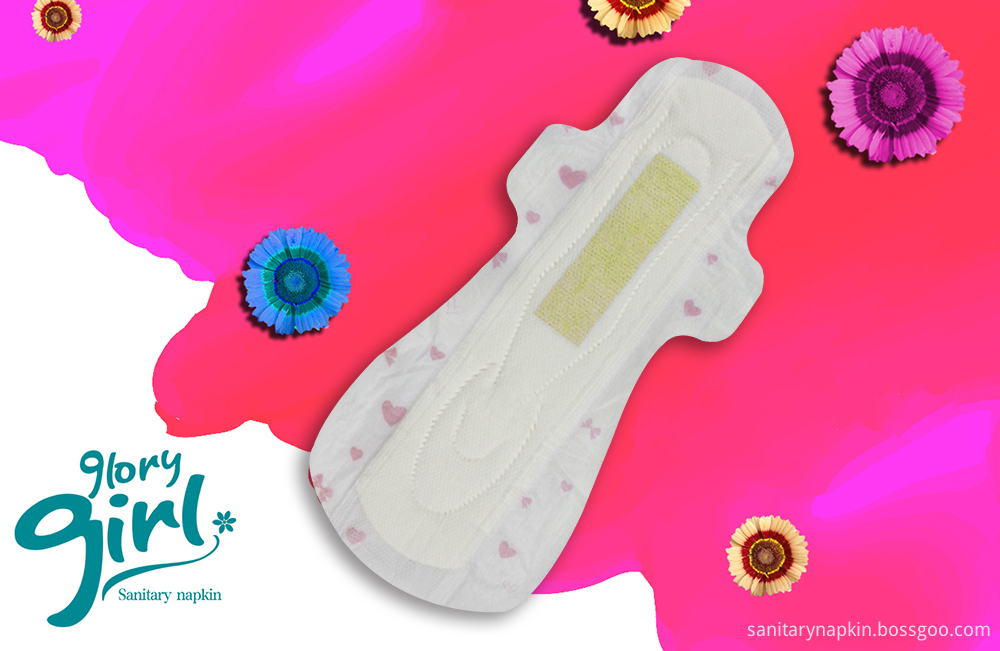 Different types sanitary pads with negative ions samples