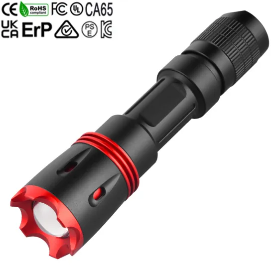 800Lm Warsun IPX5 Waterproof Aluminium Tactical Flashlight with Type-C Rechargeable and Zoomable Function