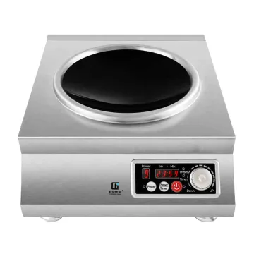 IH Concave Fry Commercial Induction Cooker 5000W Stainless Steel Wok