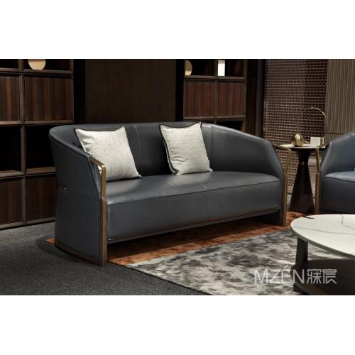 Contemporary Leather Sofa Sectional Sofa 2 seats leather sofa 304 S/S frame sofa Supplier