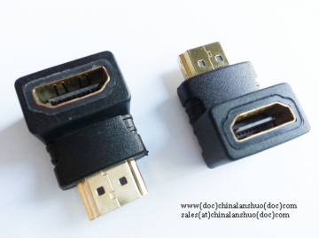 HDMI A male to HDMI Female 90 degree adapter (pattern)
