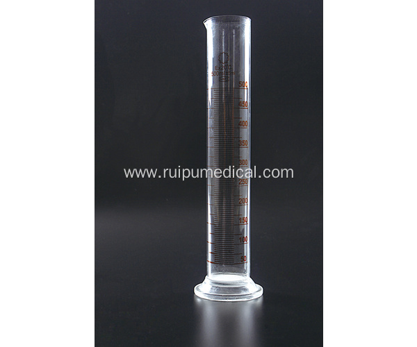 Measuring Cylinder with Spout and Graduations with Glass Round Base