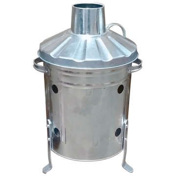 15 Litre Galvanised Metal Garden Waste Incinerator Burner for Leaves and Wood Fire