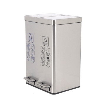 Elegant Foot-Activated Waste Bin for Luxury Hotel and Shopping Mall Use