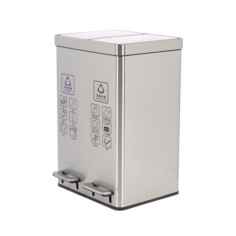 Elegant Foot-Activated Waste Bin for Luxury Hotel and Shopping Mall Use