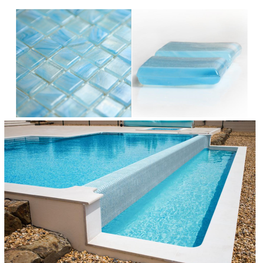 High hardness swimming pool glass mosaic tile