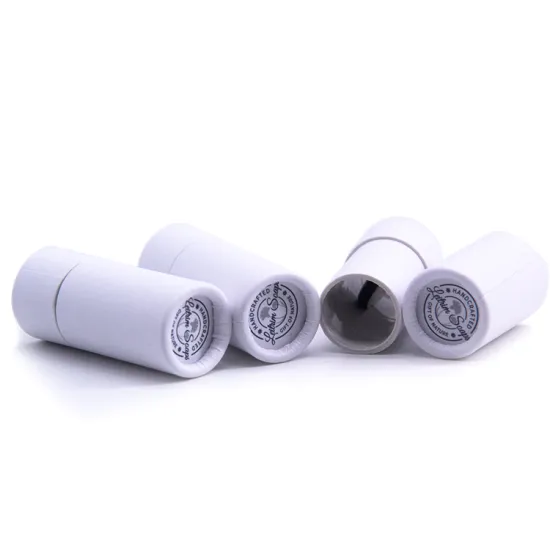 Biodegradable balm push pull stick packaging paper tube