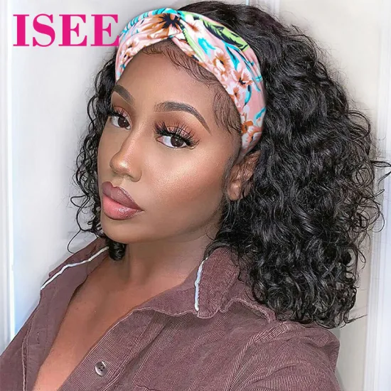 Wholesale 100% virgin human hair afro curly headband wig,human hair headband wigs virgin kinky curly 180 density wig