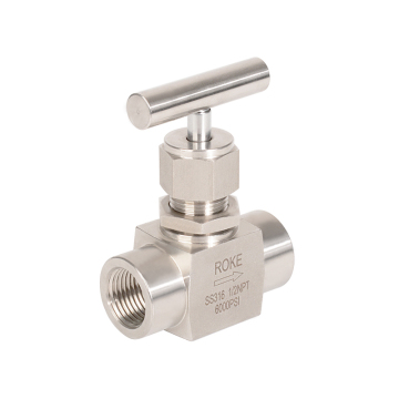 SS316 Stainless Steel 1/2 "NPT 6000psi Benang betina katup jarum tekanan tinggi