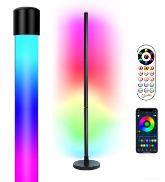 Smart LED Light Standing Floor Lamp with RGB Color and Remote Control: Perfect Corner Decor