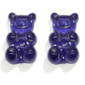 Resin  Cute Glitter Gummy  Bear Kawaii Charms Beads Flatback Cabochon  For DIY Earrings Decor slime Accessory