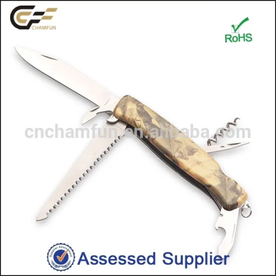 6-in-1 Multifunctional outdoor folding knife with camo handle