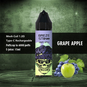 Disposable Vape Pod ECigarette Breze Stiik Fit 6000Puffs