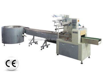 Metong Triangle Biscuit Antomatis Turntable Packaging Line for Rice Snack Bar