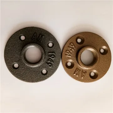 Threaded pipe floor flange used in DIY furniture