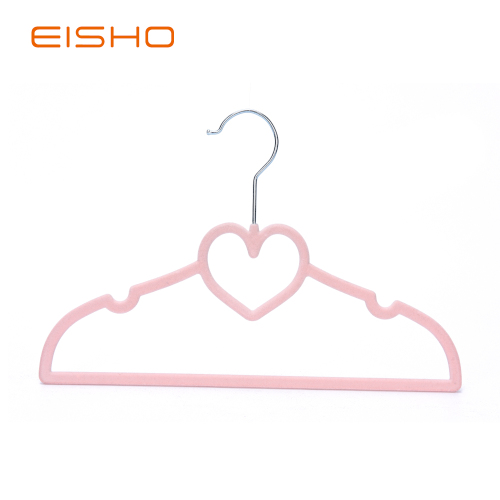 EISHO Kids Heart Velvet Flocked Hanger