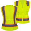 Női ansi hi vis vis sárga munkabiztonsági mellény