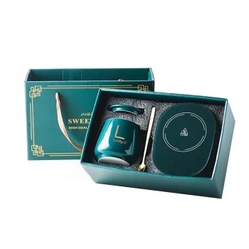 CK-W01 2021 Wholesale Warm Cup Thermostatic Electric Heated Ceramic USB Mug Warmer