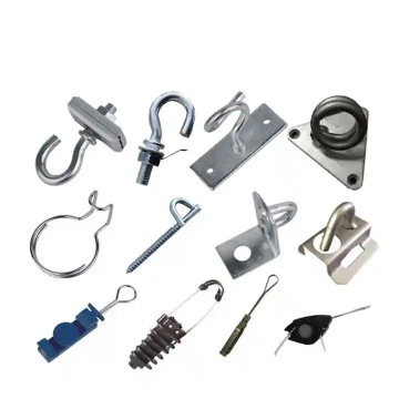 Galvanized Steel Pole Bracket with Drop Cable Tension Clamp