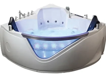 Hydrotherapy Bath Spa 1500mm Corner Massage Bathtub Whirlpool Bath