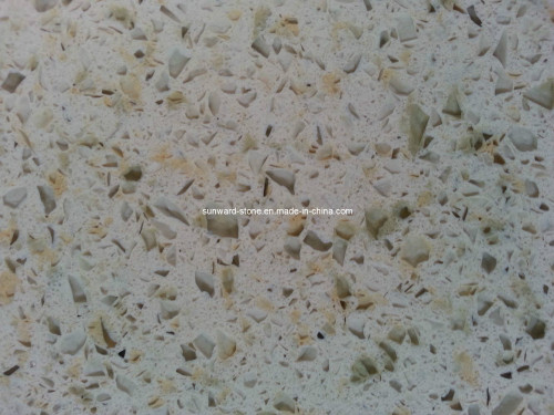 Ss601 Yellow Color Artificial Quartz Stone for Tile, Slab