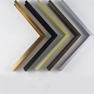 Brush Gold Aluminum Photo Frame Extrusion Profile for Interior Decoration