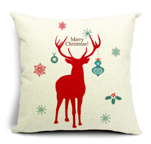Christmas Deer Cushion Fashion Cotton Linen Pillow (SCL04-563)