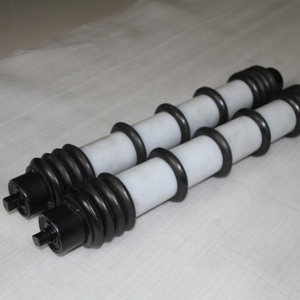 133mm Dia Rubber Disc Spiral Return Idler for Mine Conveyor System