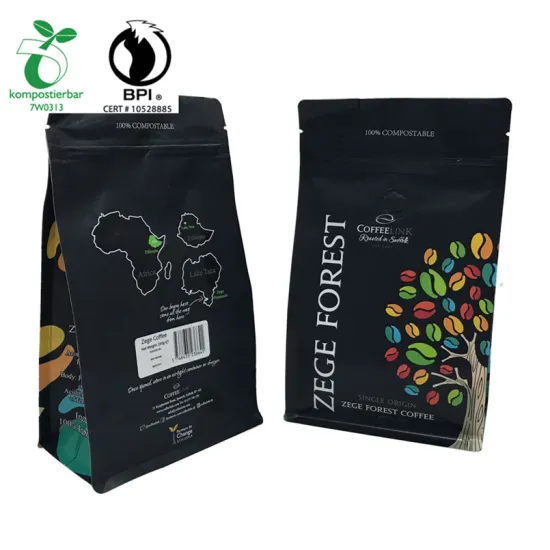 Custom Printed One Way Valve Coffee Packaging Bags