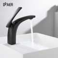 Deck Mounted Matte Black Sensor Bathroom Faucet