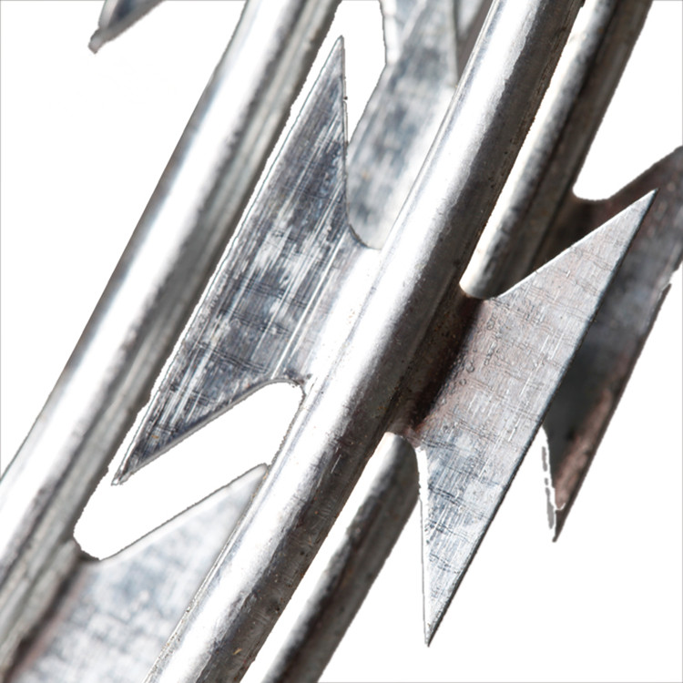 hot dip galvanized concertina blade razor barbed wire