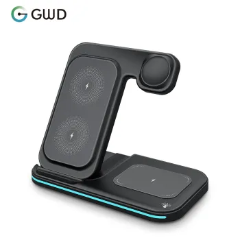 15W Fast Charging 3-in-1 Qi Wireless Charger for iPhone and Android