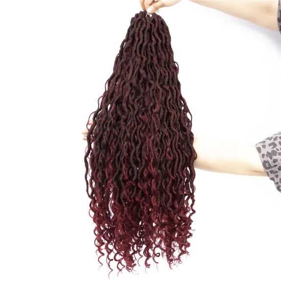 River Locs Crochet Hair New Goddess Faux Locs with Curly Ends Synthetic Braids Pre Looped Braid Hair Extensions for Black Women