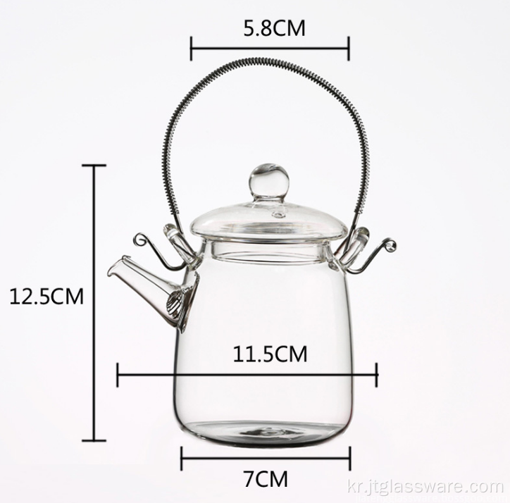 Hochwertiges Borosilikatglas Teekanne mit Teefilter