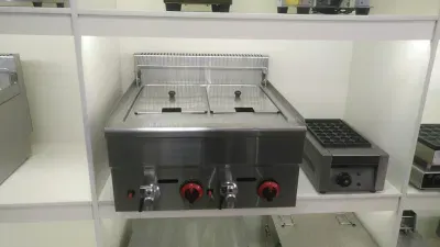 Commercial Cookware 1-Tank 1-Basket Gas Fryer for Restaurant