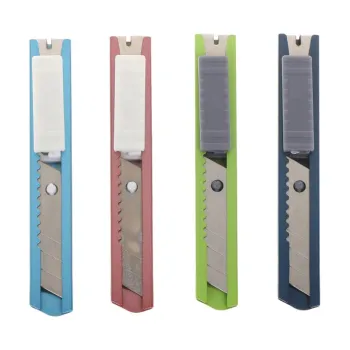 Stainless Steel Mini Utility Knife Cutter Razor Blade Tool Sharp Snap Off Knife Retractable