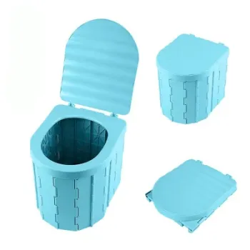 Outdoor Camping Portable Toliet Plastic Folding Toliet for Traveling