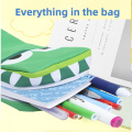 Bolsa de lápiz de lápiz de pie estampado bolsita de pluma con cremallera