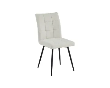 Modern design soft fabric dining chair metal frame