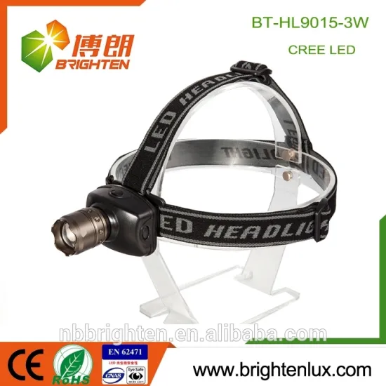 HOT Cheap Wholesale AluminumMaterial headlight Cree 3 mode light 3 Watt high power zoom headlamp