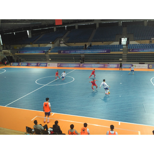 Wewnętrzny futsal futsal sportowy drewniany wzór Niebieski klon Basketball Floor