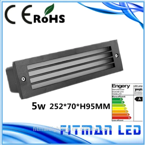 IP65 waterproof high bright black outdoor 5W recessed led step wall light