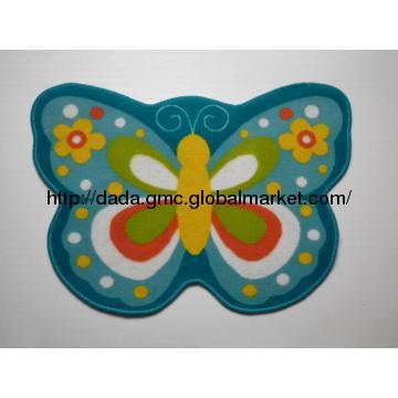 Print color butterfly style room mat