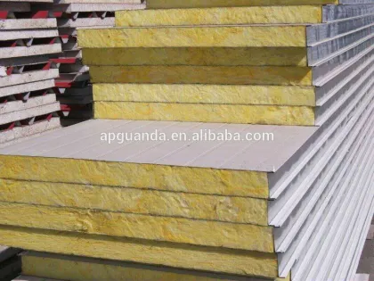 Color plate housing with Rockwool interlayer Flame-retardant materials