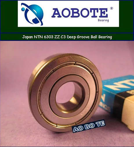 Single Row Ntn Ball Bearings Japan For Pharmaceutical , Ntn 6303zz C3