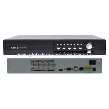 4-channel D1 Standalone DVR, H.264 Compression, 4CH Alarm Input and 1CH Alarm Output