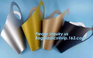 Luxury large square flower packaging carrier paper bag with handle, Custom waterproof flower bag flower carrier bag, Boutique Fr