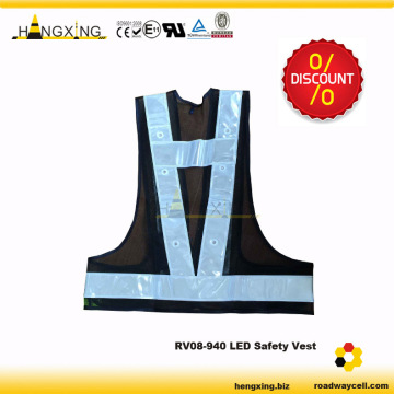 HX-RV08-740 White reflector Flashing LED Safety Vest