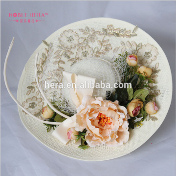 Hot sale philippine sinamay wedding hats with flower 431HC